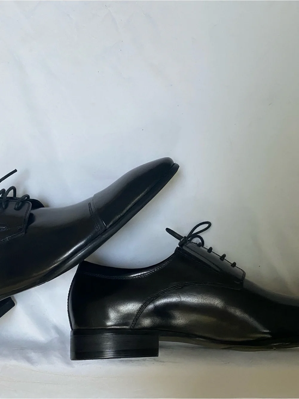 Men’s Black Leather Lace-Up Dress Shoes